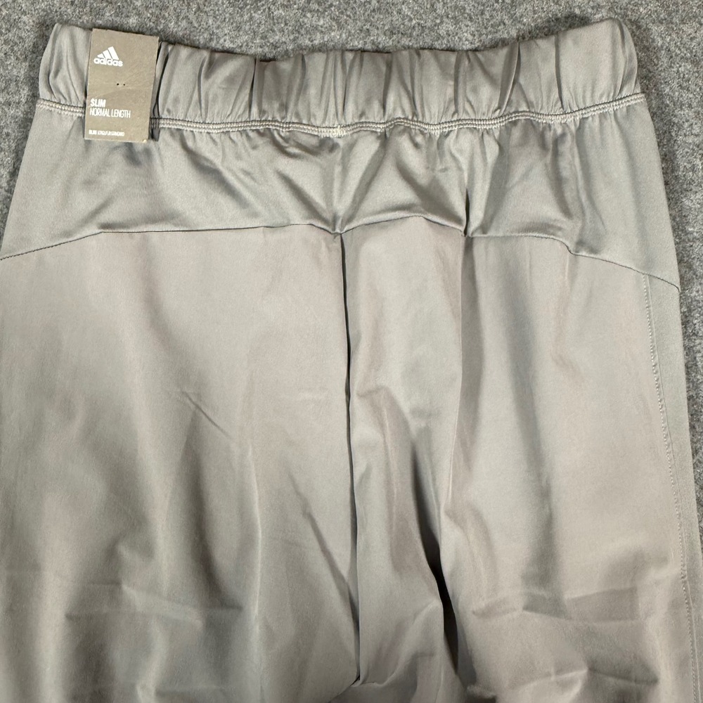 Adidas Mens Grey Slim Fit Training Pants Ankle Zip Joggers Medium NEW - Picture 12 of 15